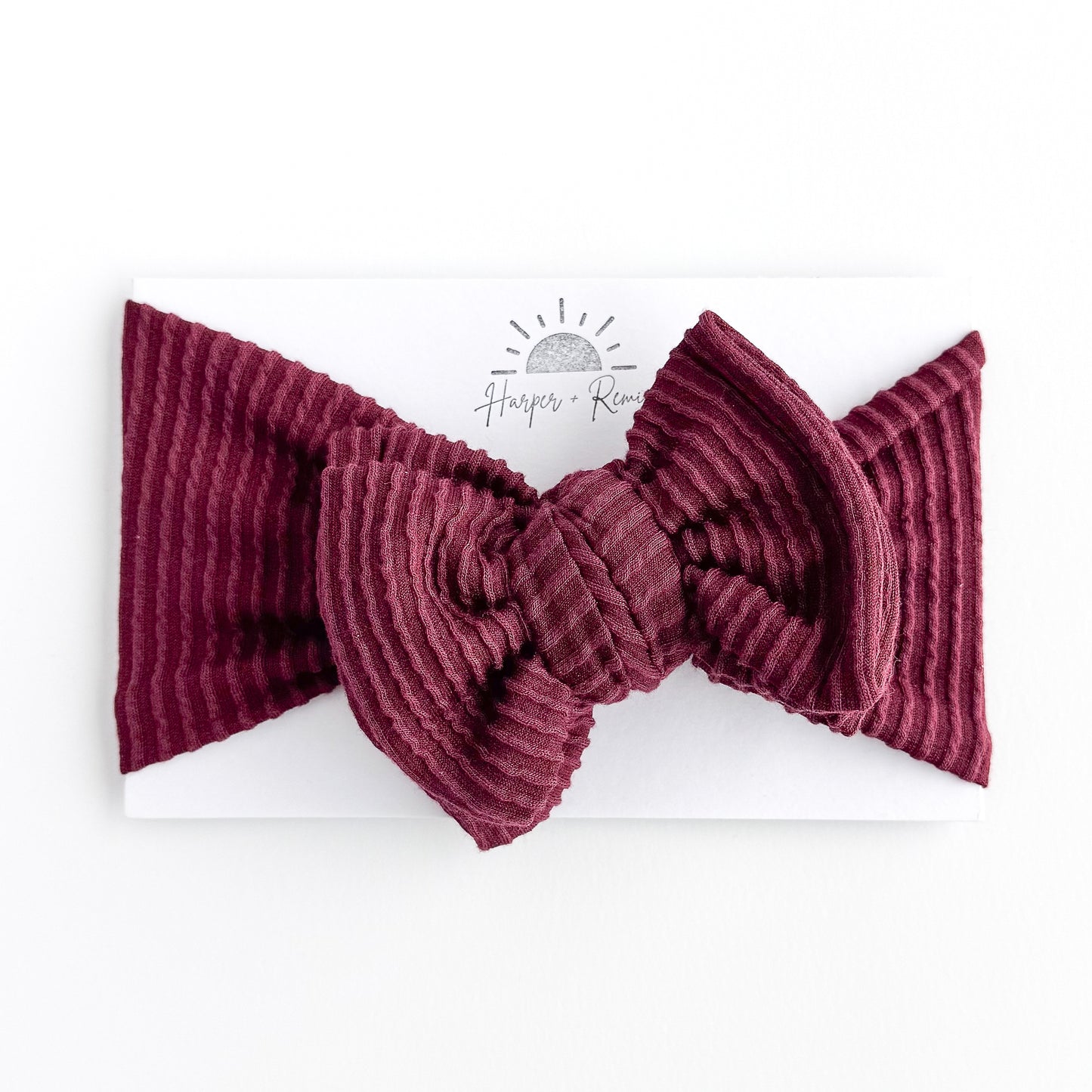 Maroon Wavy Ribbed Baby Headband
