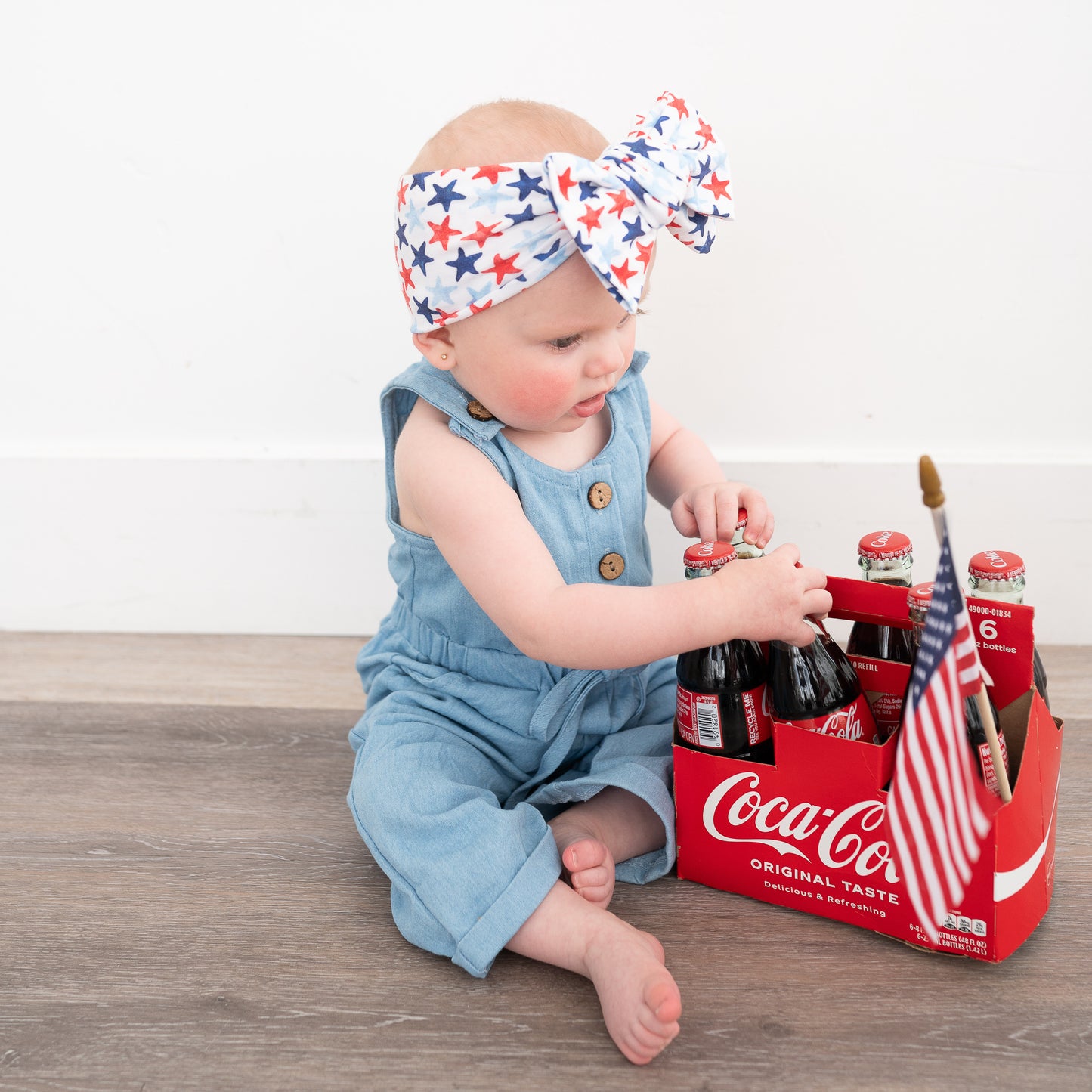 4th of July | Stars Print Cotton Jersey Baby Headband