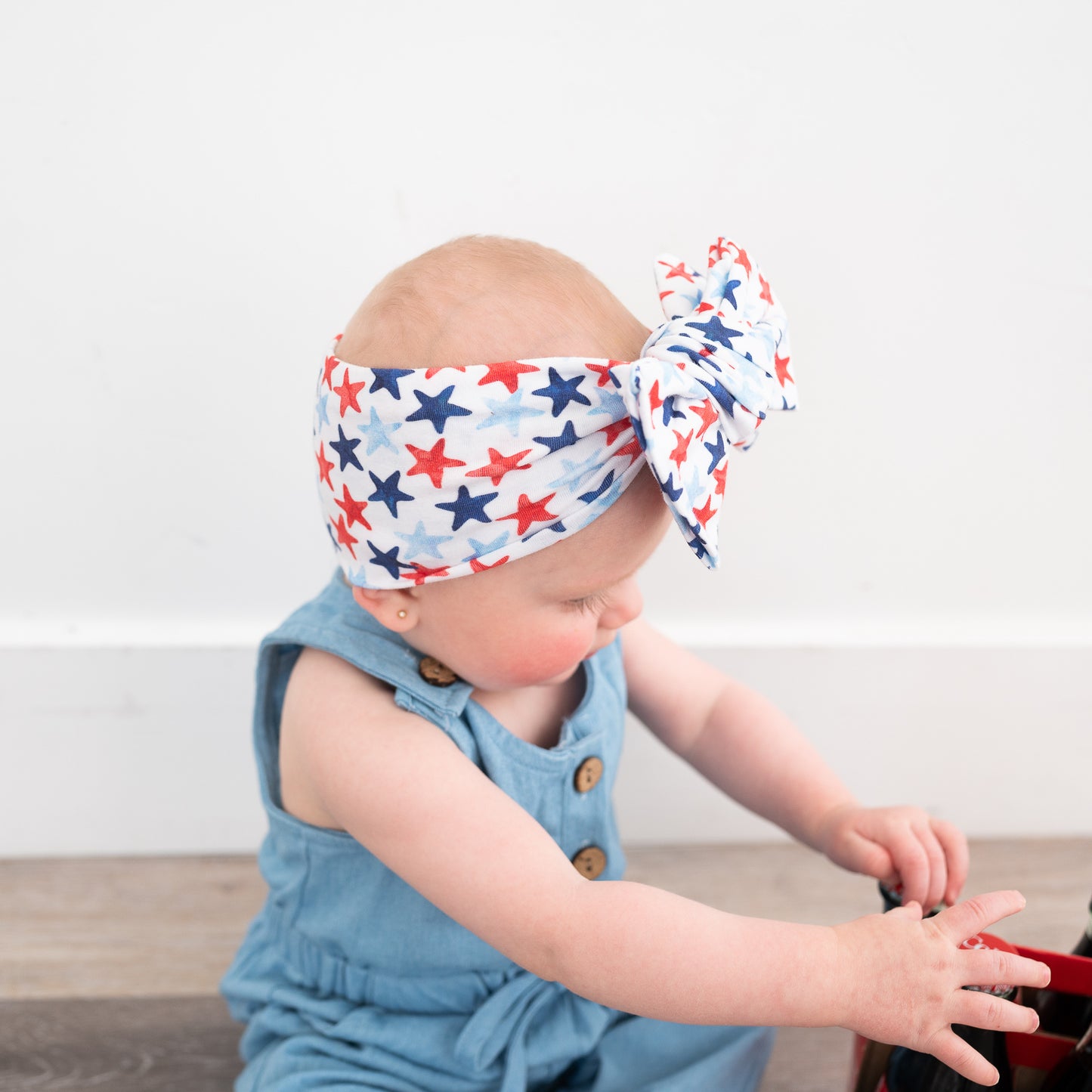 4th of July | Stars Print Cotton Jersey Baby Headband