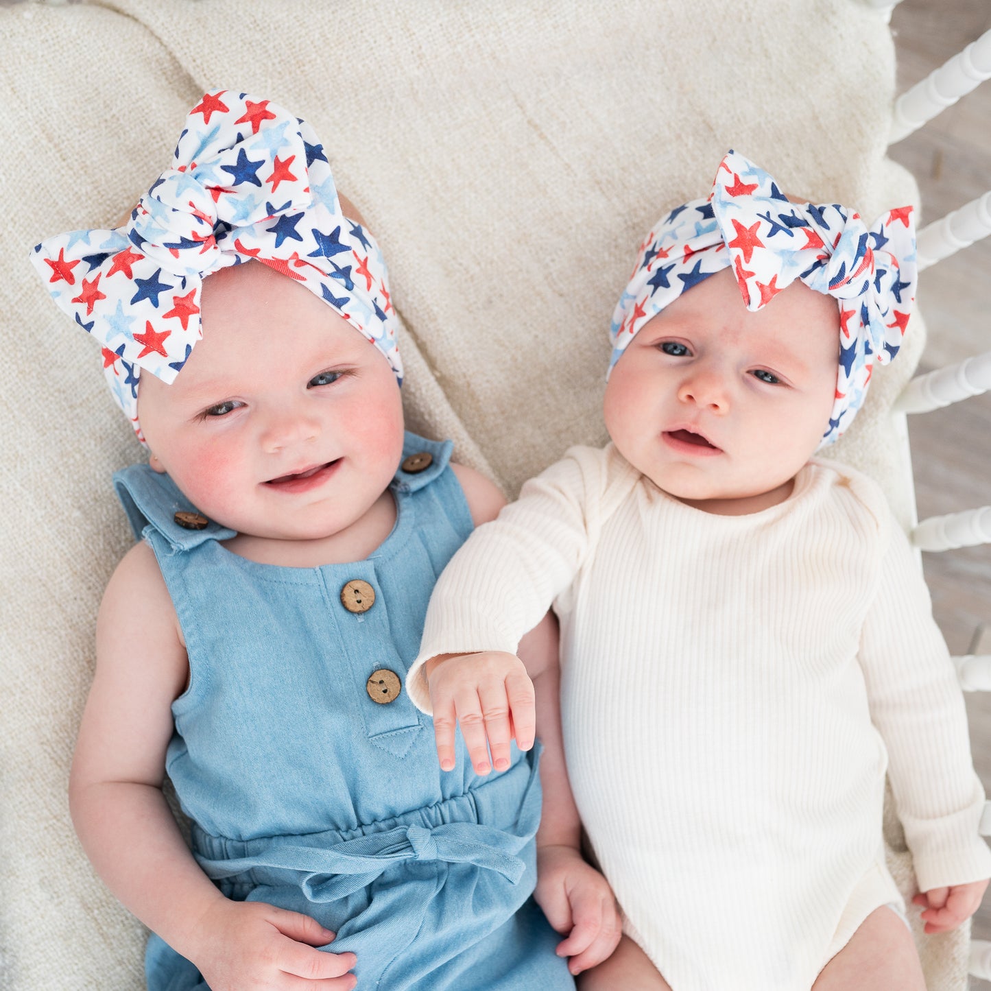 4th of July | Stars Print Cotton Jersey Baby Headband