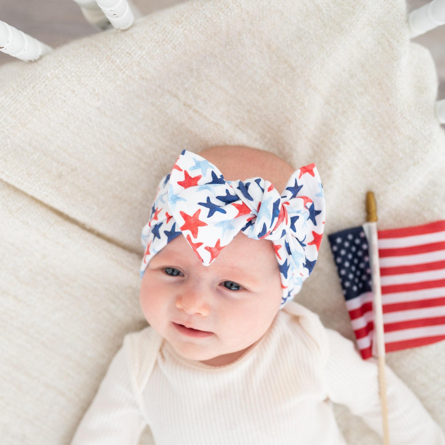 4th of July | Stars Print Cotton Jersey Baby Headband