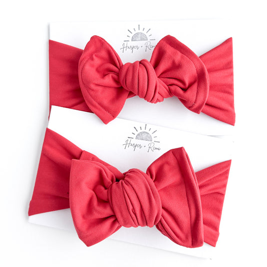 Red Brushed Baby Headband