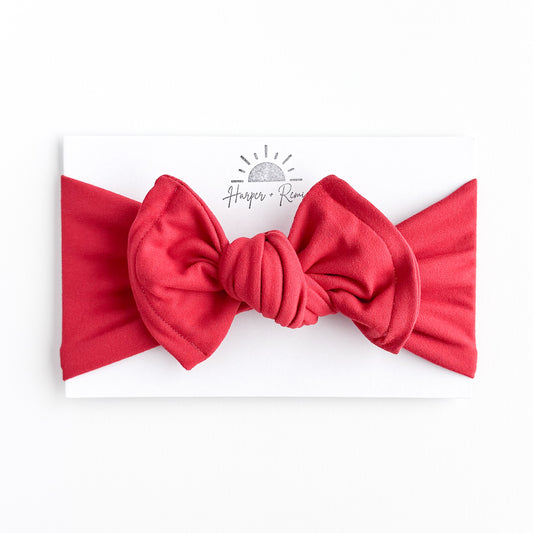 Red Brushed Baby Headband