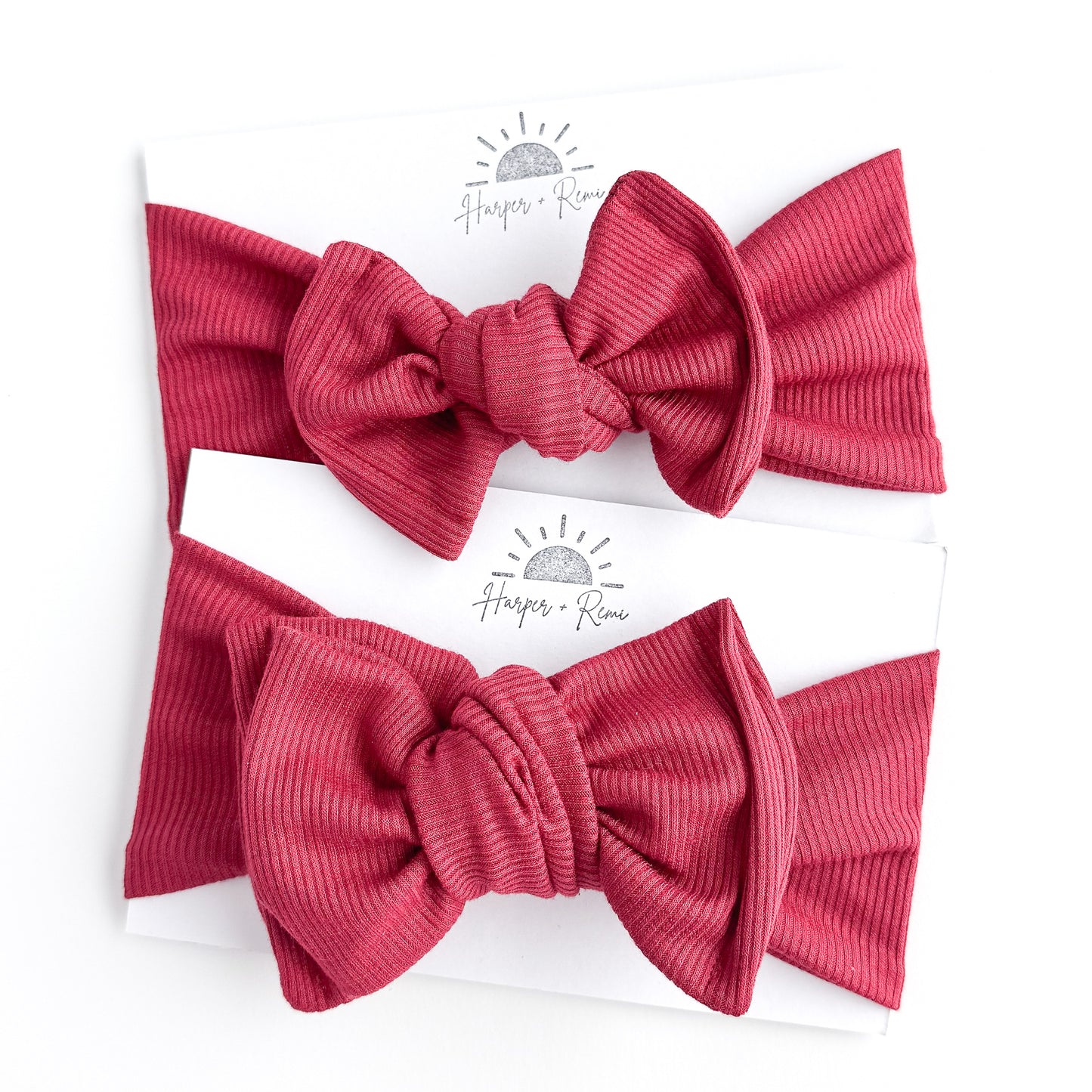 Red Premium Ribbed Headband