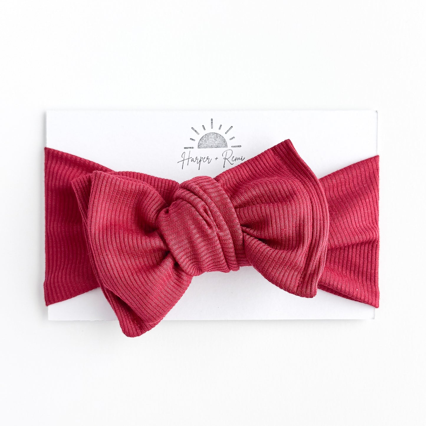 Red Premium Ribbed Headband