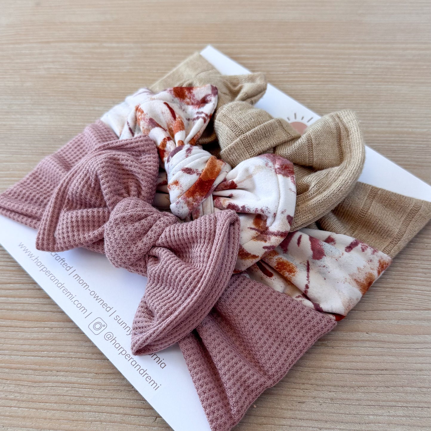 Rust Floral | Fall Baby Bow Bundle