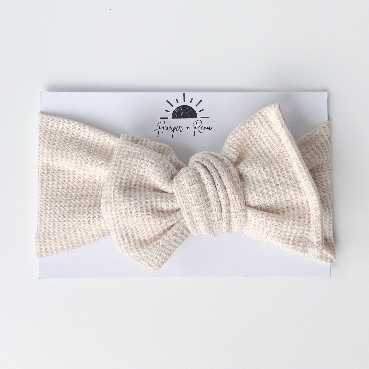 Oatmeal Heather Waffle Baby Headband