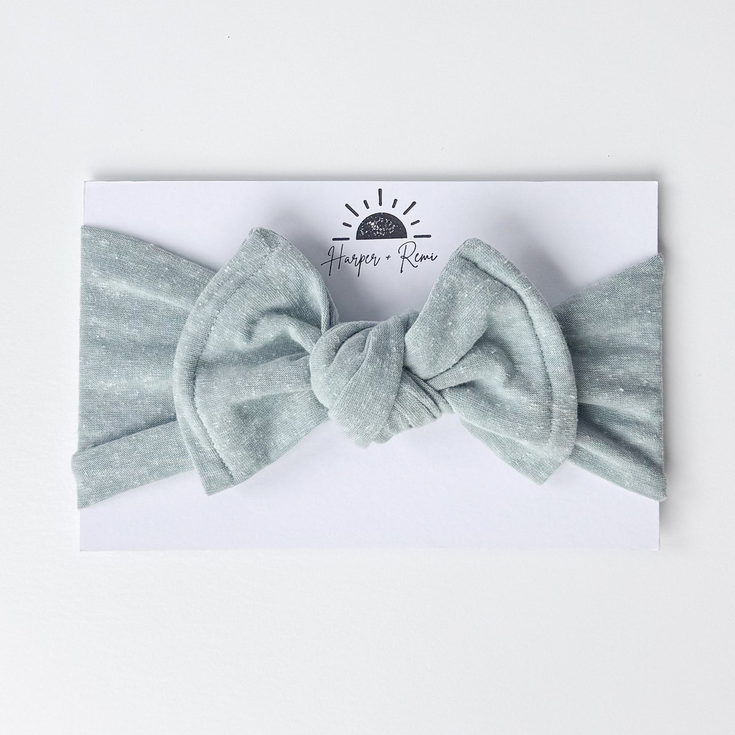 Light Teal Heather Jersey Baby Headband