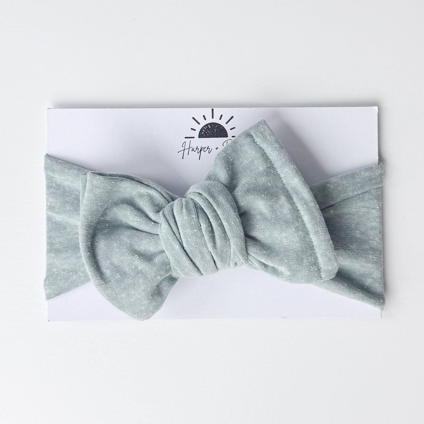 Light Teal Heather Jersey Baby Headband