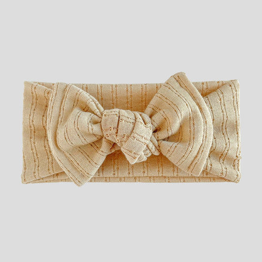 Caramel Pointelle Baby Headband