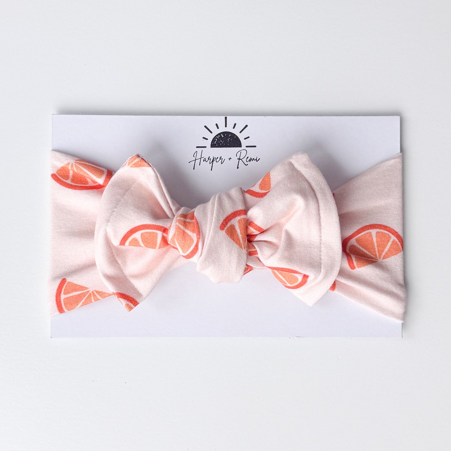 Orange Slice Print Cotton Jersey Baby Headband