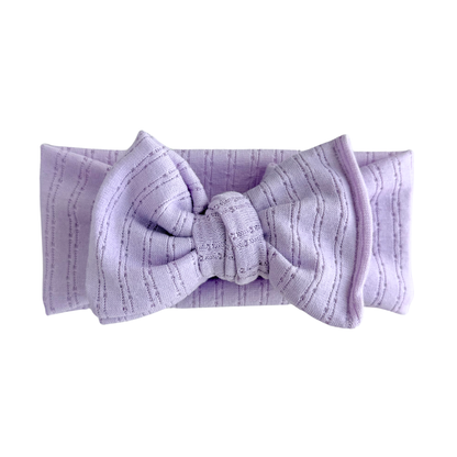 Sweet Lilac Pointelle Baby Headband