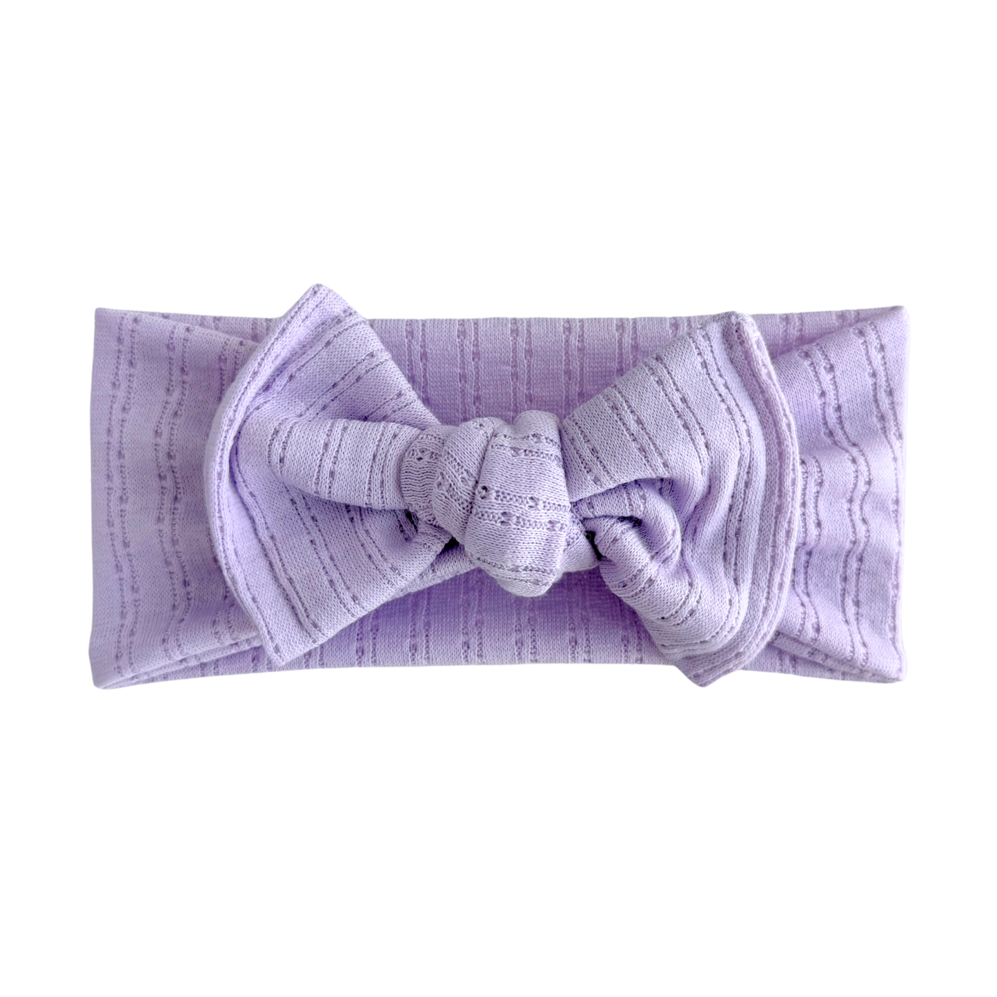 Sweet Lilac Pointelle Baby Headband