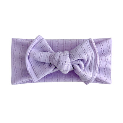 Sweet Lilac Pointelle Baby Headband