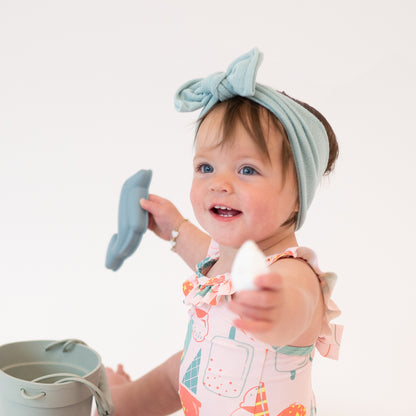 Mint Terry Cloth Baby Headband