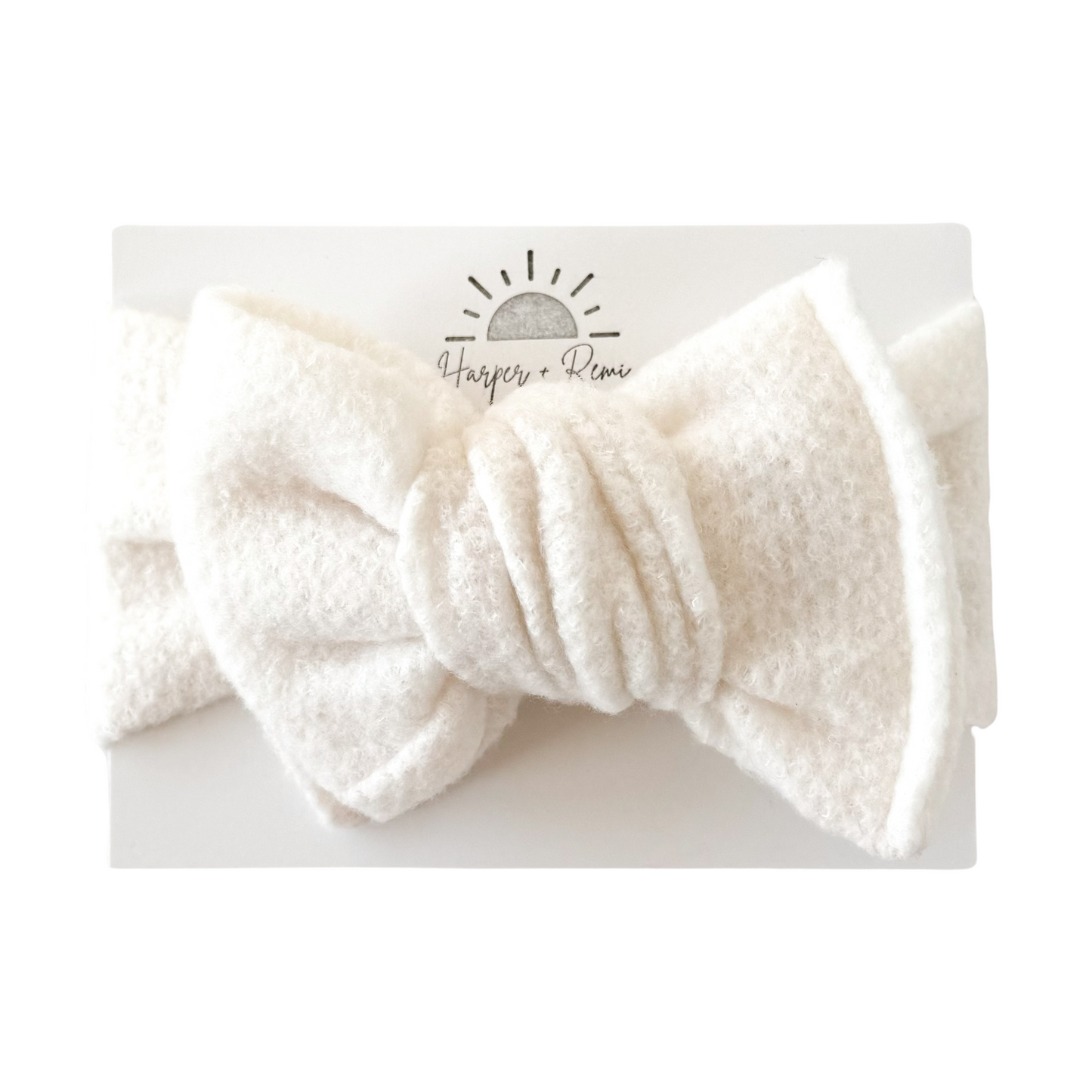 Ivory | Fuzzy Sweater Oversized Bow