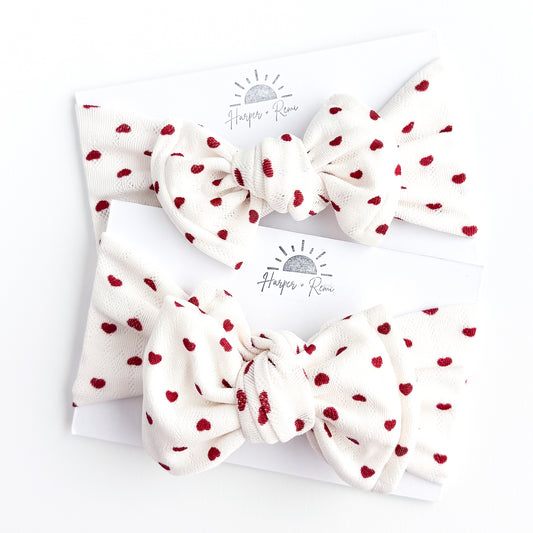 Red Hearts Jacquard Headband