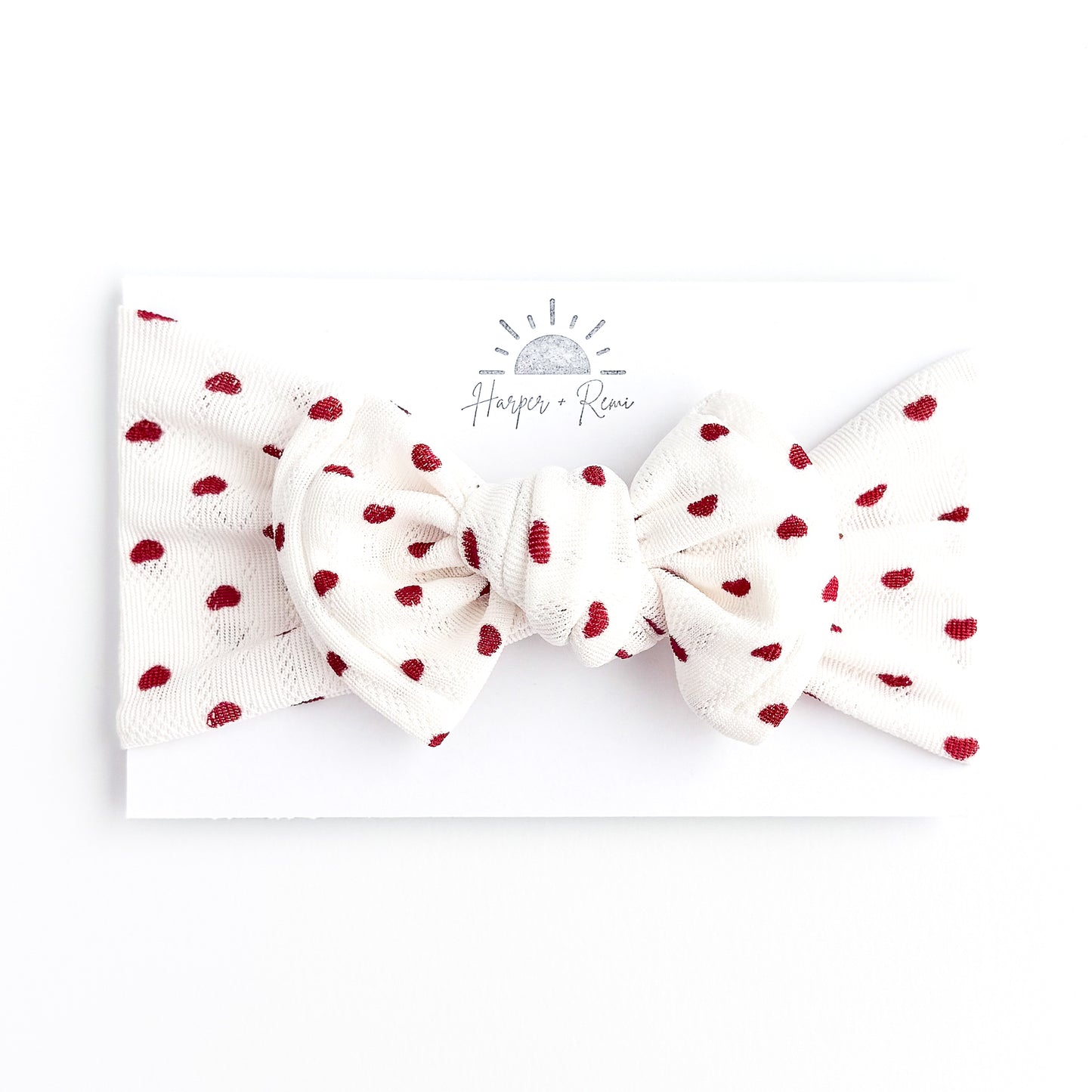 Red Hearts Jacquard Headband