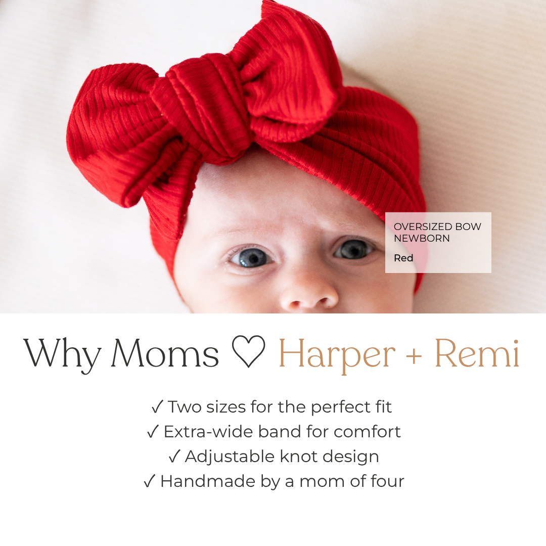 Berry Sweet Essentials (Pink + Red) | Ribbed Baby Bow Bundle