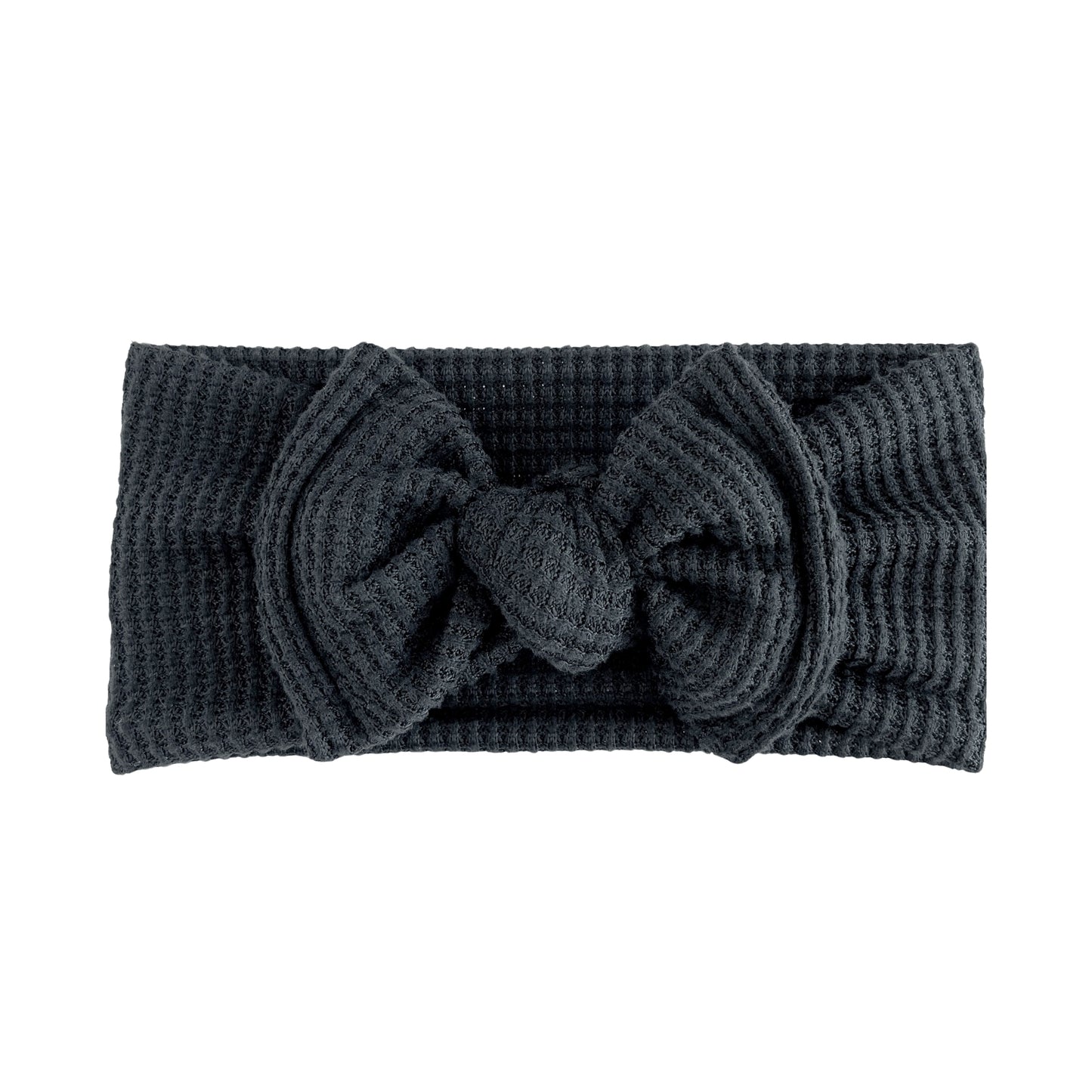 Black Brushed Waffle Sweater Baby Headband