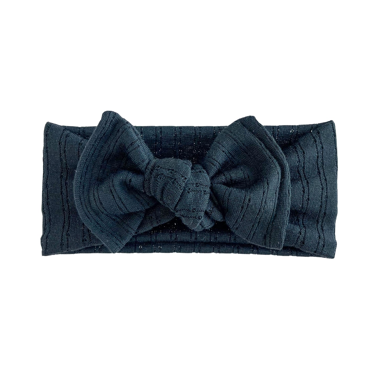 Black Pointelle Baby Headband