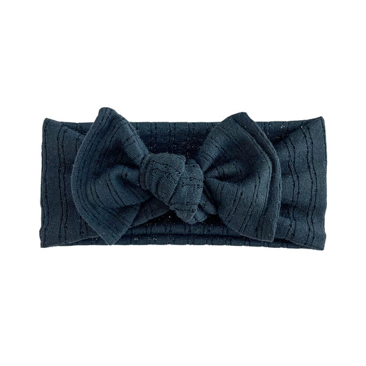 Black Pointelle Baby Headband