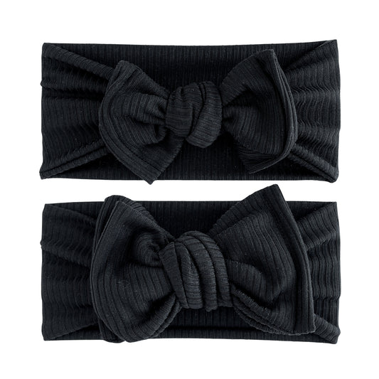 Black Ribbed Headband