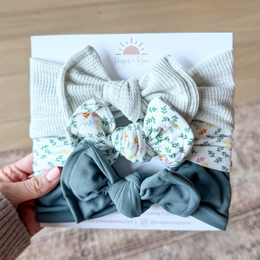Blue Coast Babe | Spring Baby Bow Bundle