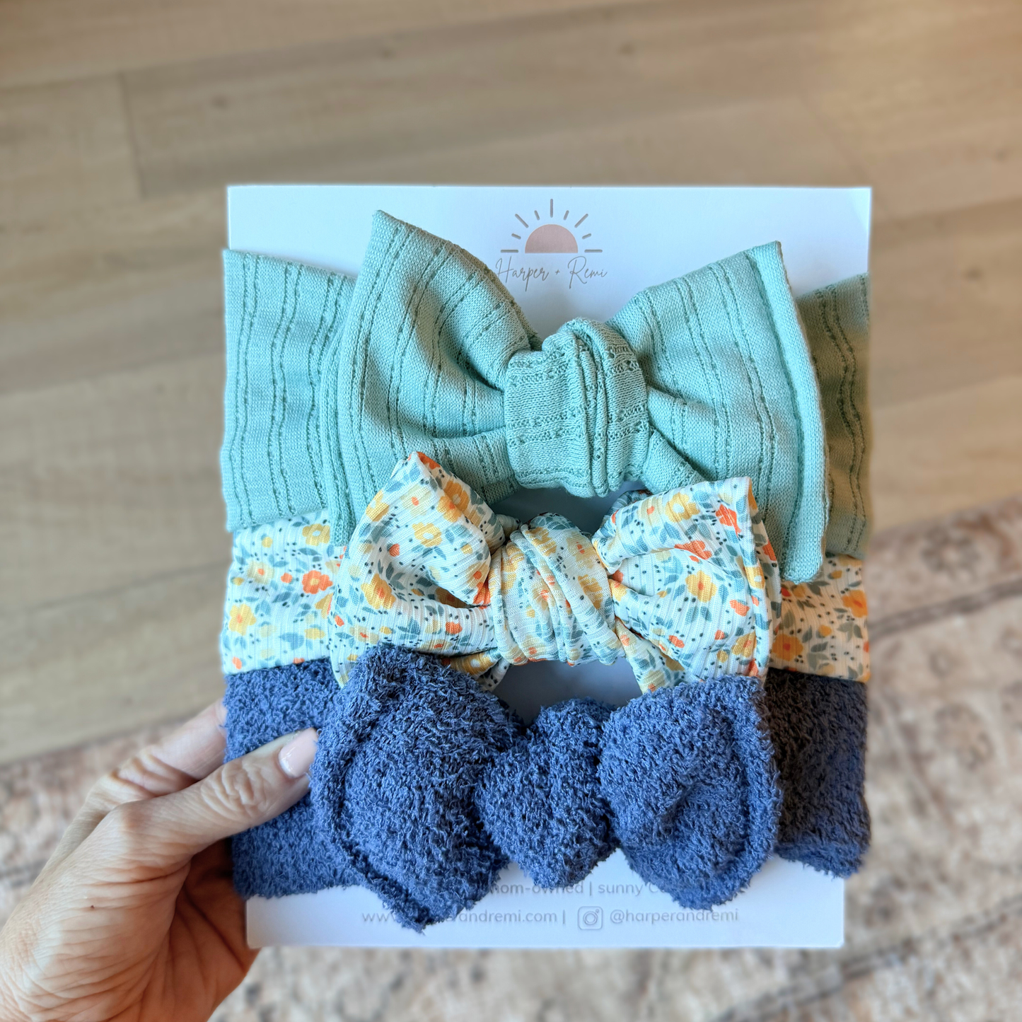 Crisp Morning Blue Bow Bundle