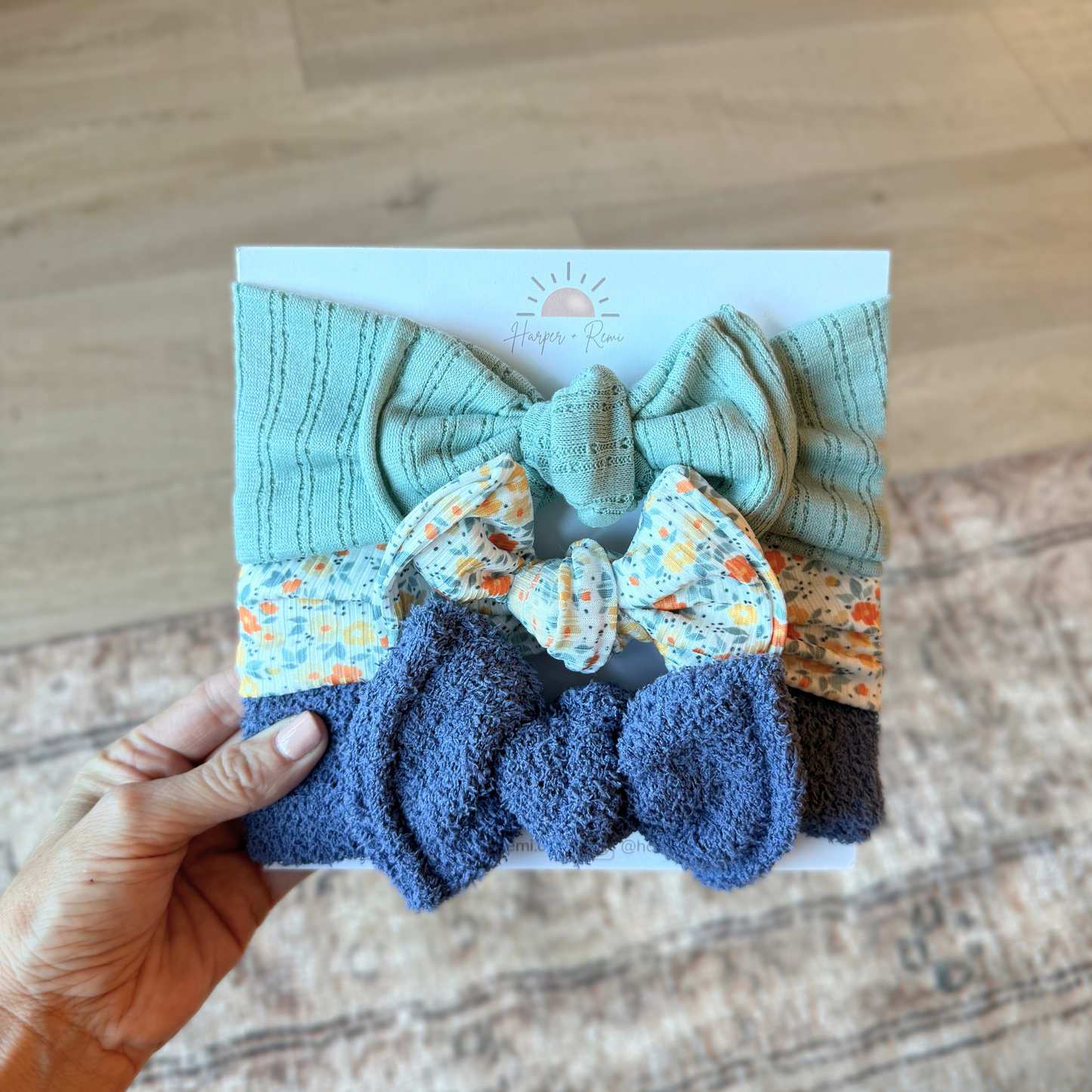 Crisp Morning Blue Bow Bundle