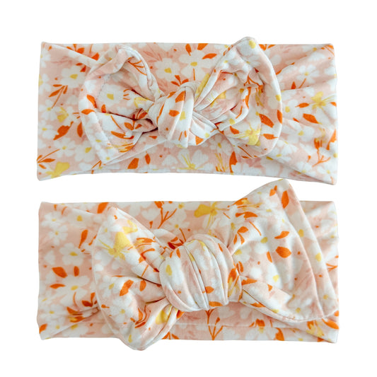 Blush Floral Brushed Baby Headband