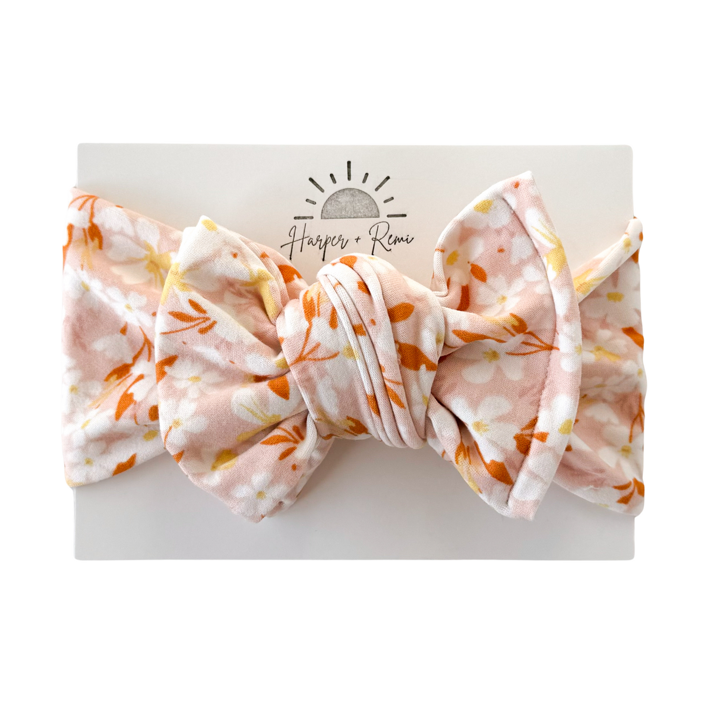 Blush Floral | Brushed Oversized Bow