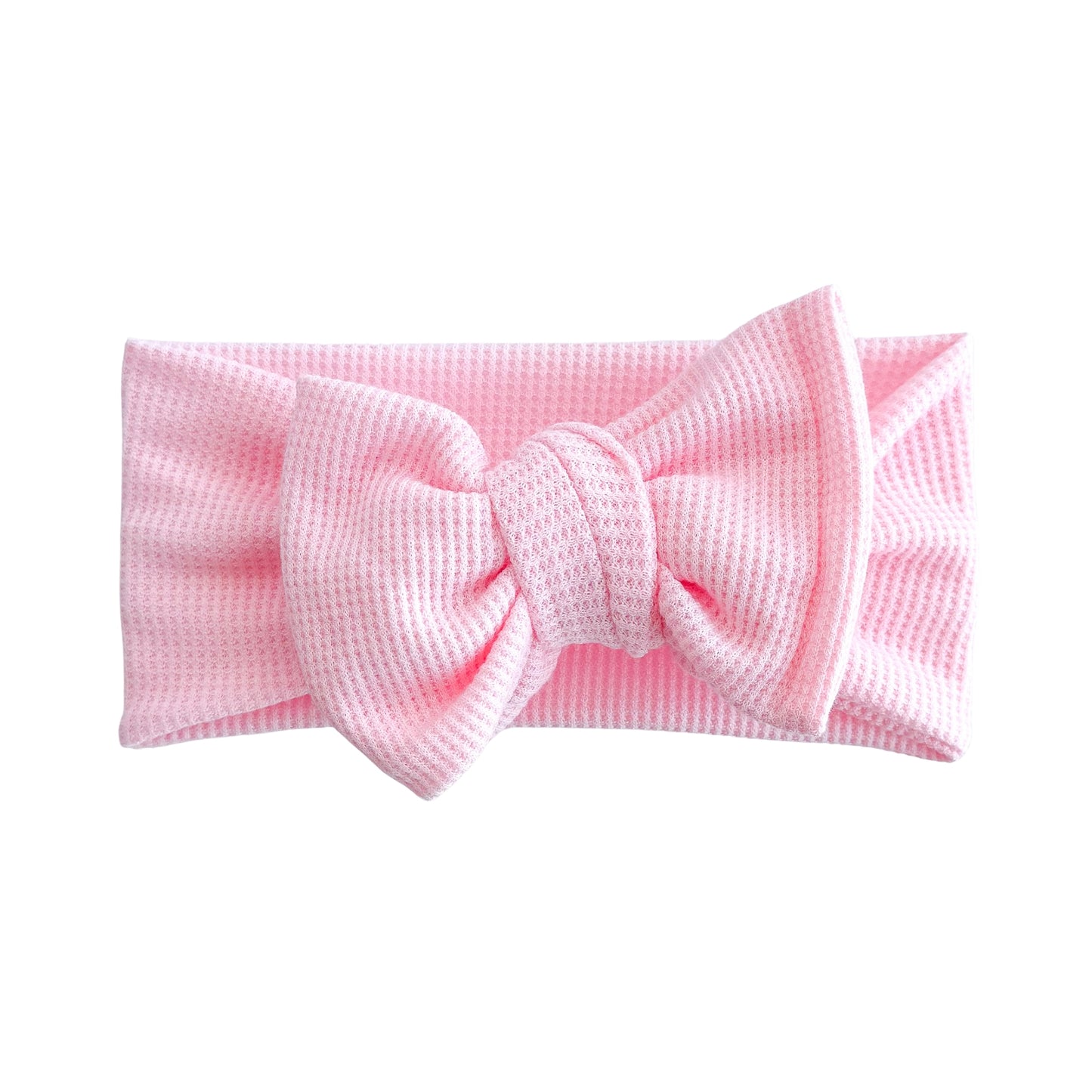 Bright Pink Waffle Baby Headband