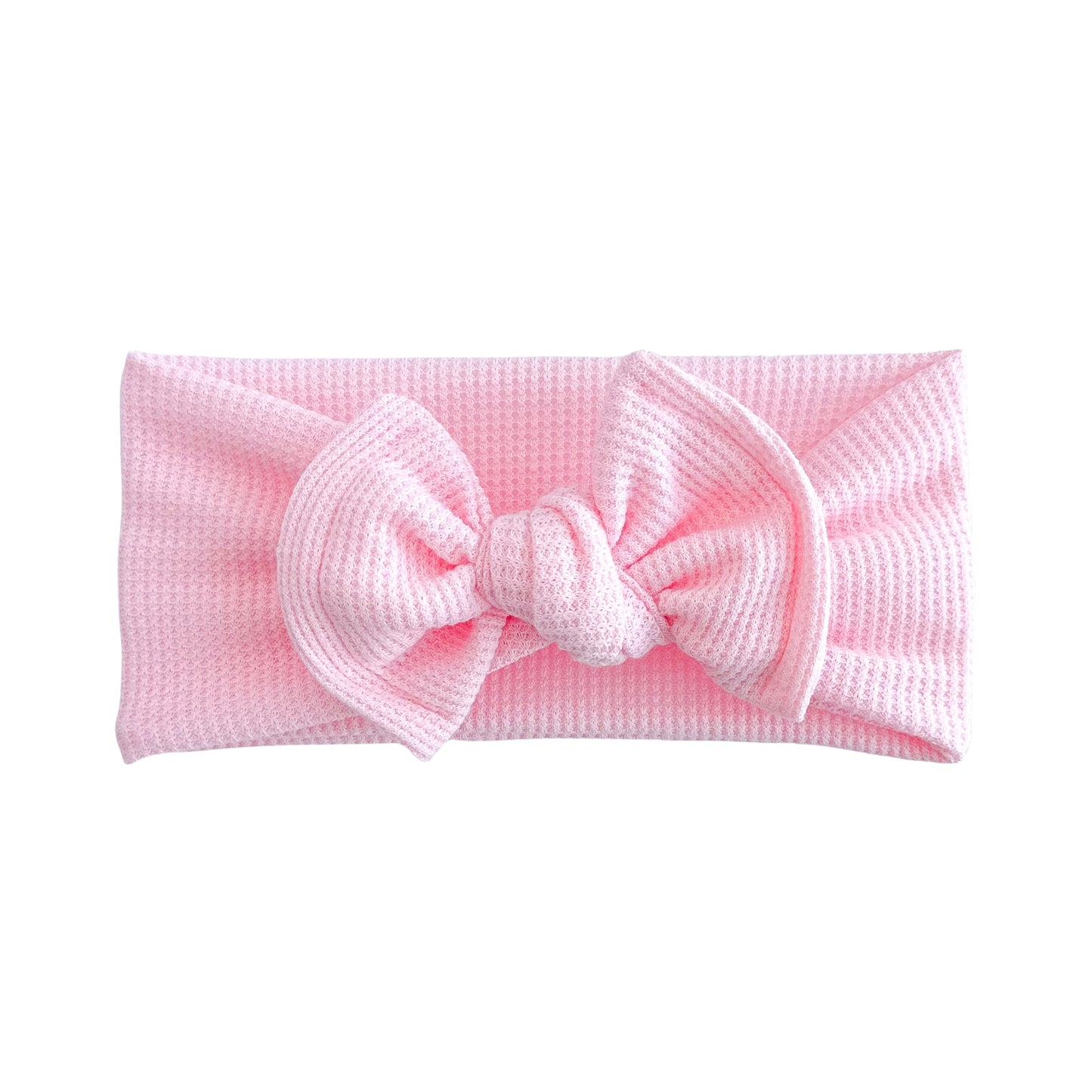 Bright Pink Waffle Baby Headband