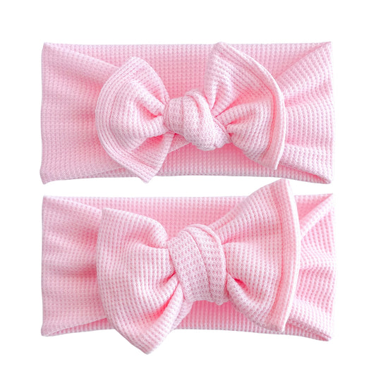 Bright Pink Waffle Baby Headband