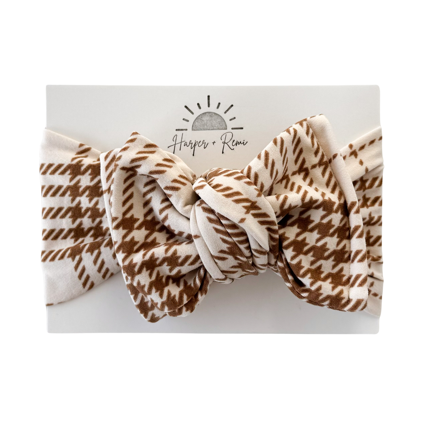 Brown Plaid | Brushed Oversized Bow