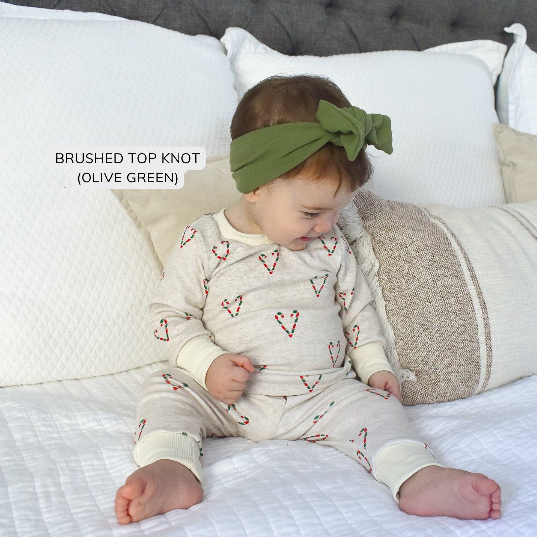 Green Brushed Baby Headband