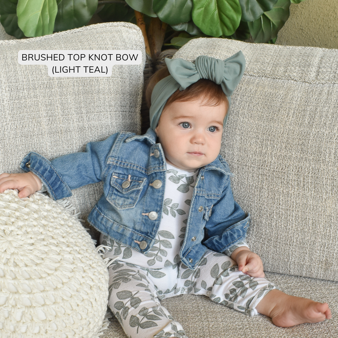 Light Teal Brushed Baby Headband