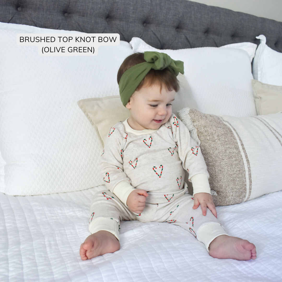 Olive Green Brushed Baby Headband