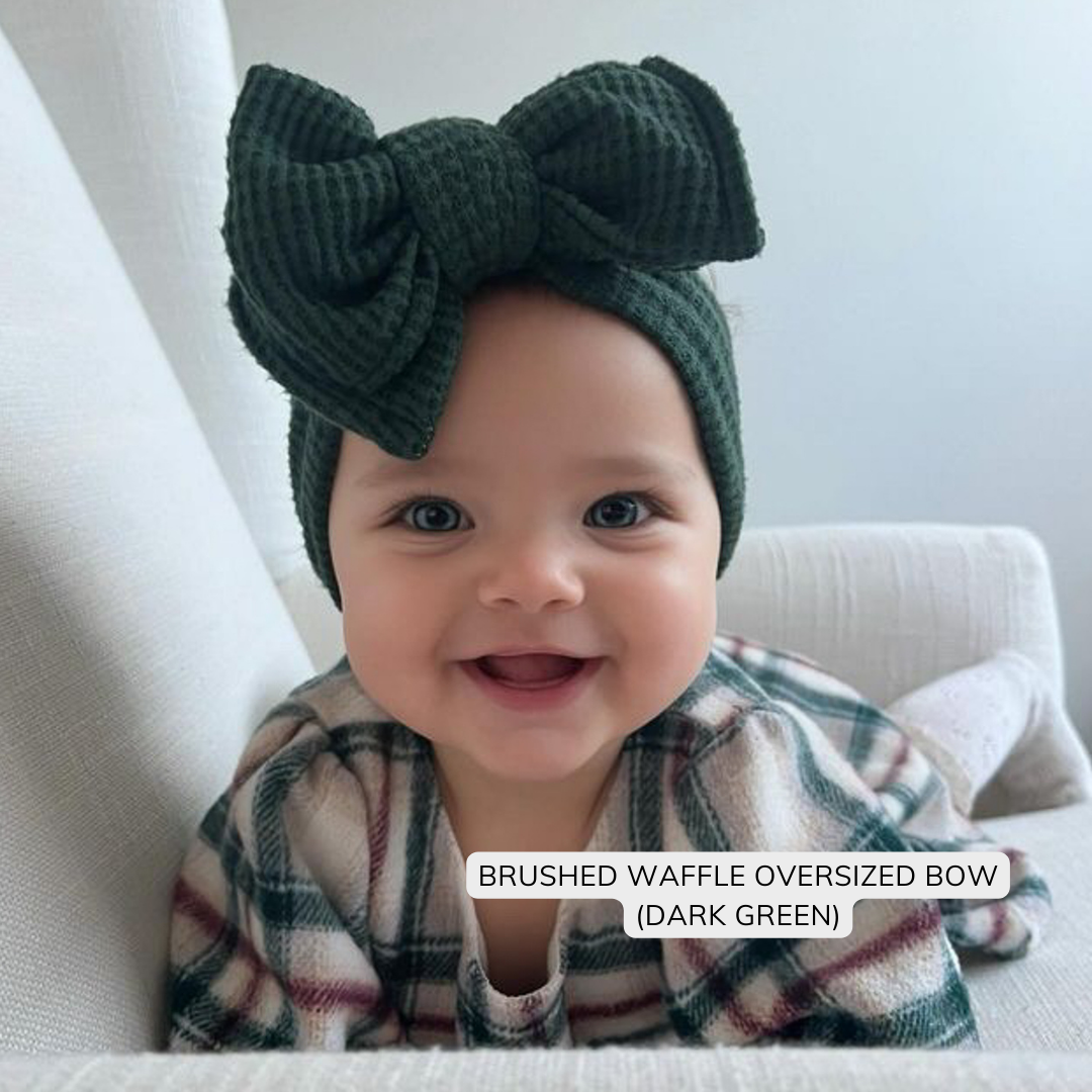 Classic Christmas | Solid Baby Bow Bundle (Brushed Waffle Basics)