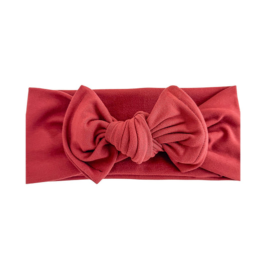 Burgundy Brushed Baby Headband