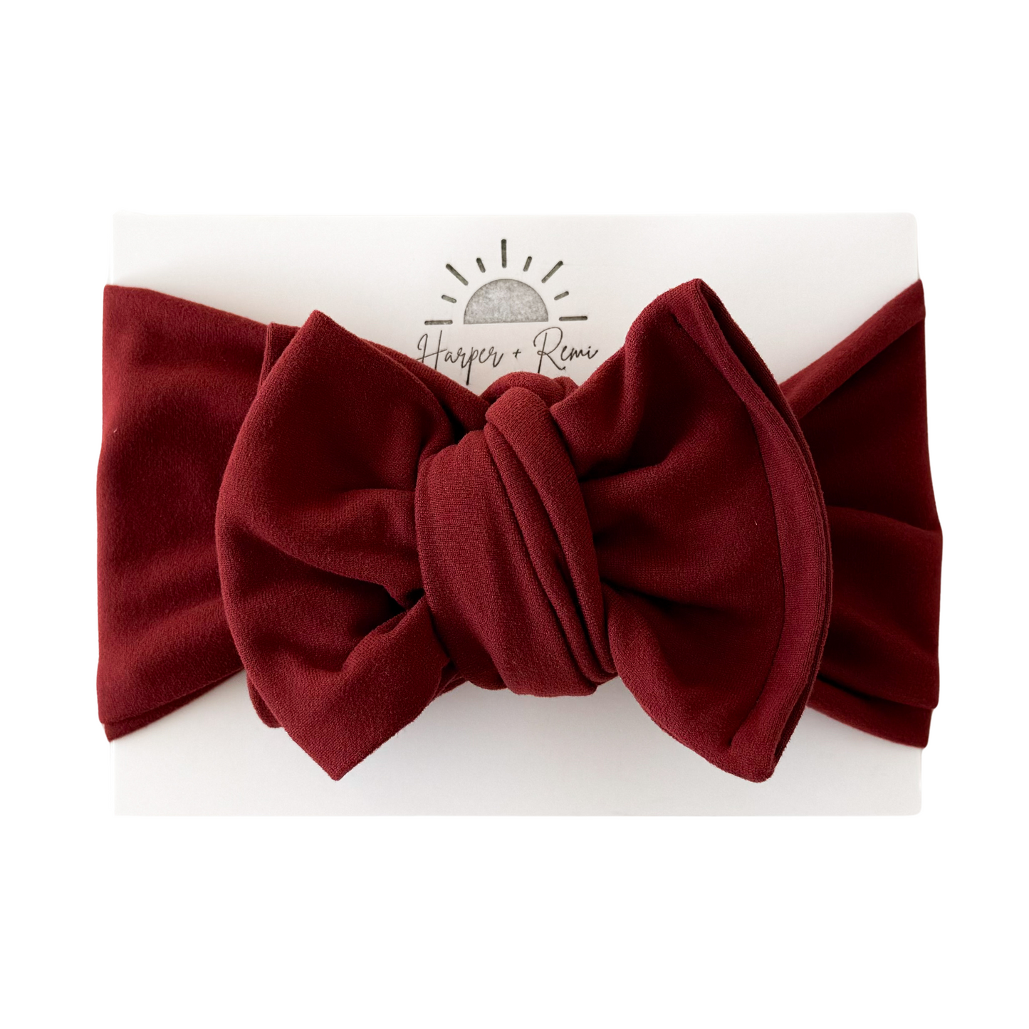 Burgundy Red | Brushed Oversized Bow