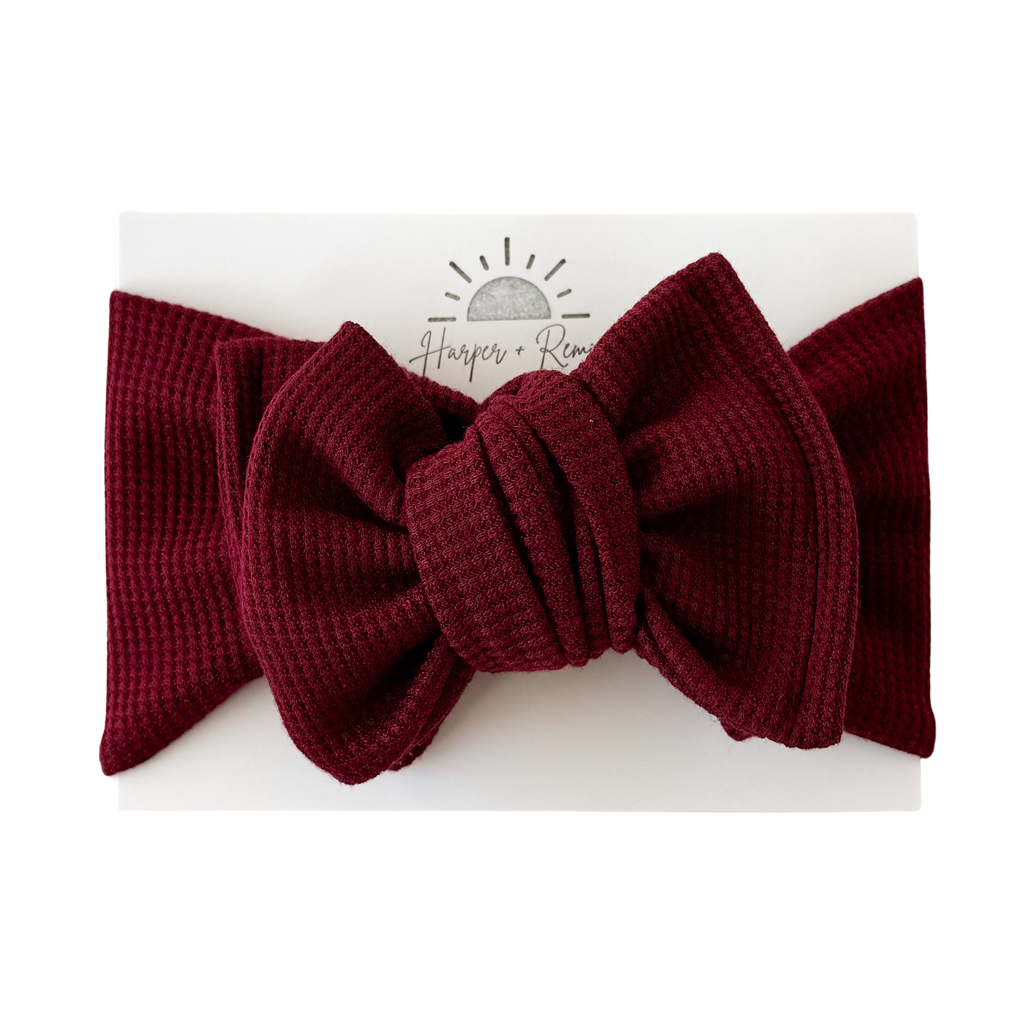 Burgundy | Waffle Oversized Bow