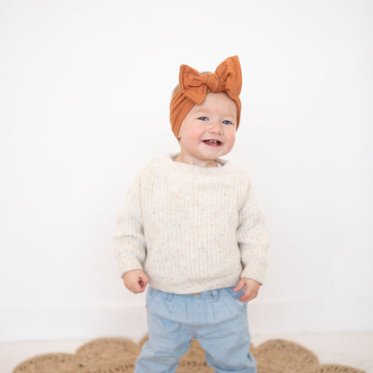 Burnt Orange Brushed Baby Headband