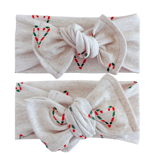 Candy Cane ❤️ Hearts | Holiday Cotton Baby Headband