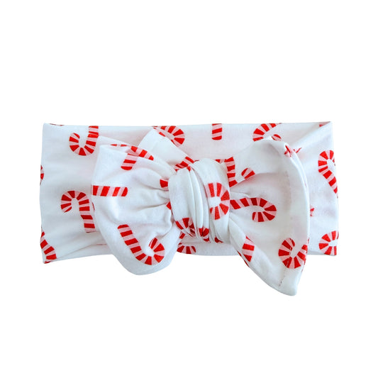 Candy Cane Lane | Holiday Cotton Baby Headband (Medium Print)