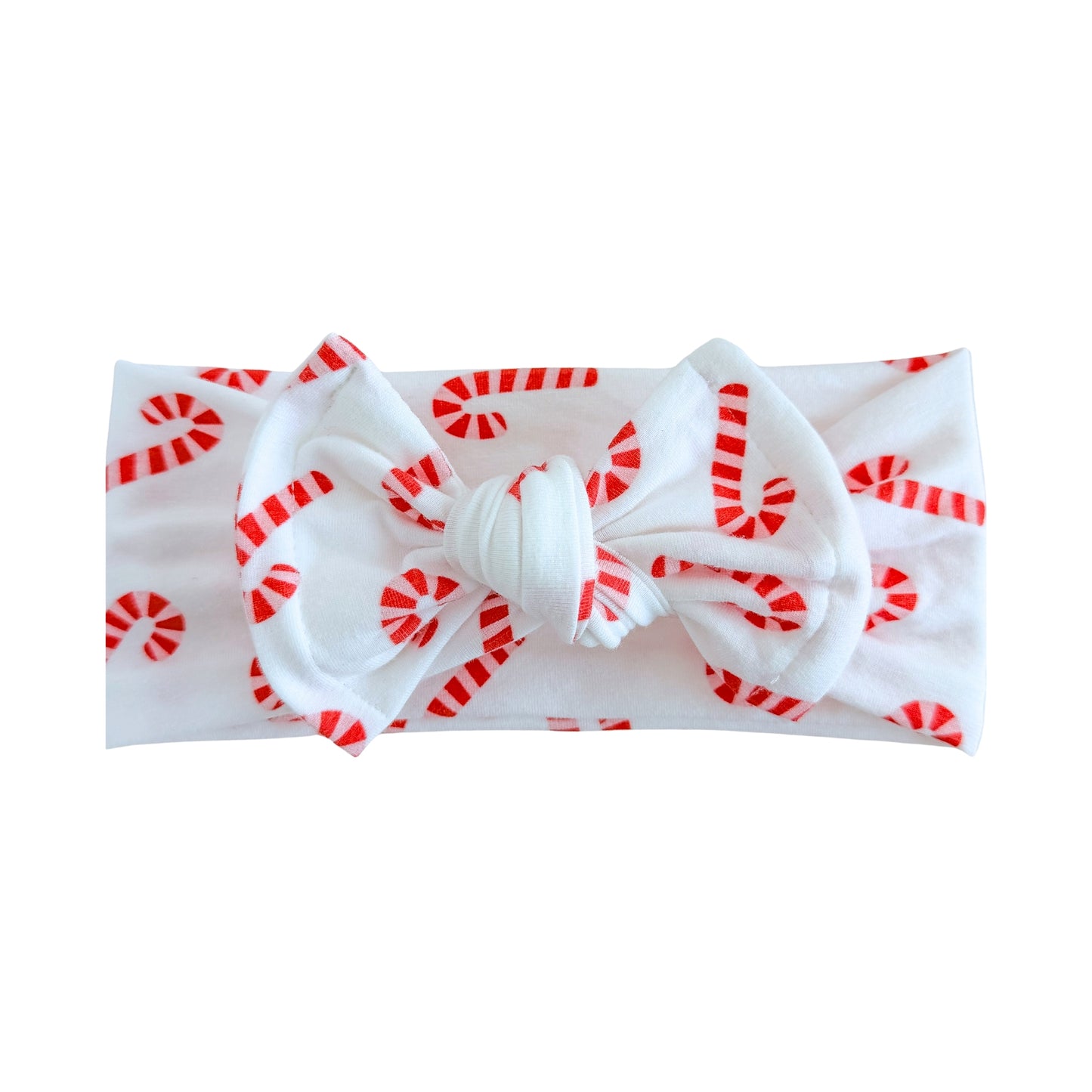 Candy Cane Lane | Holiday Cotton Baby Headband (Medium Print)