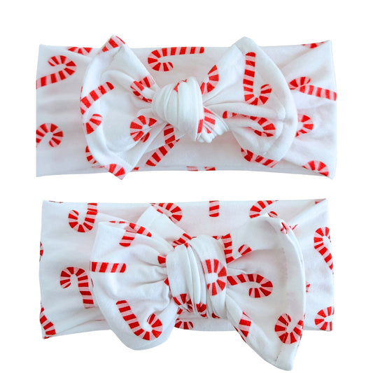 Candy Cane Lane | Holiday Cotton Baby Headband (Medium Print)