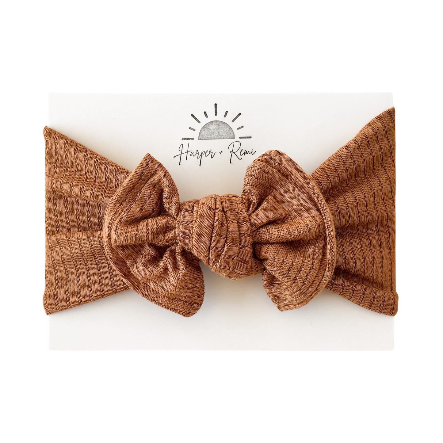 Mocha Golden Brown | Ribbed Top Knot