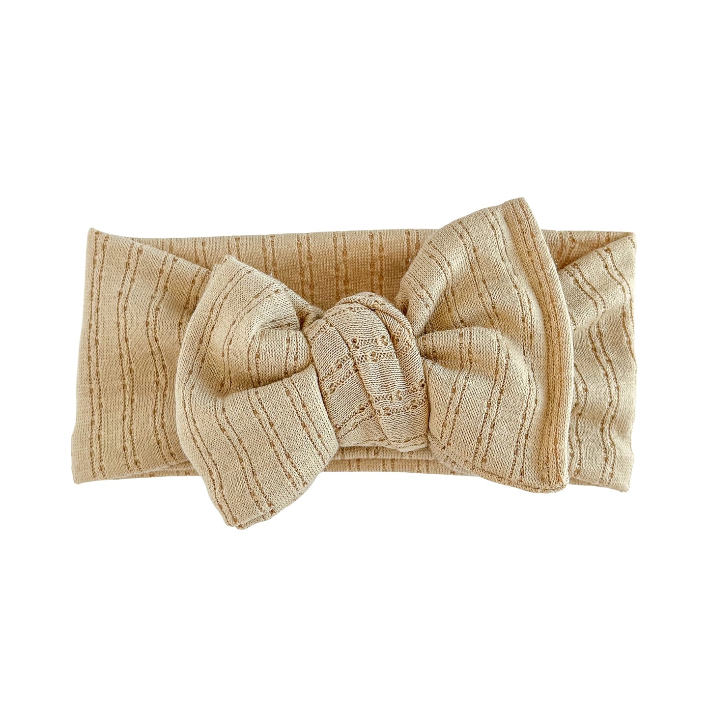 Caramel Pointelle Baby Headband